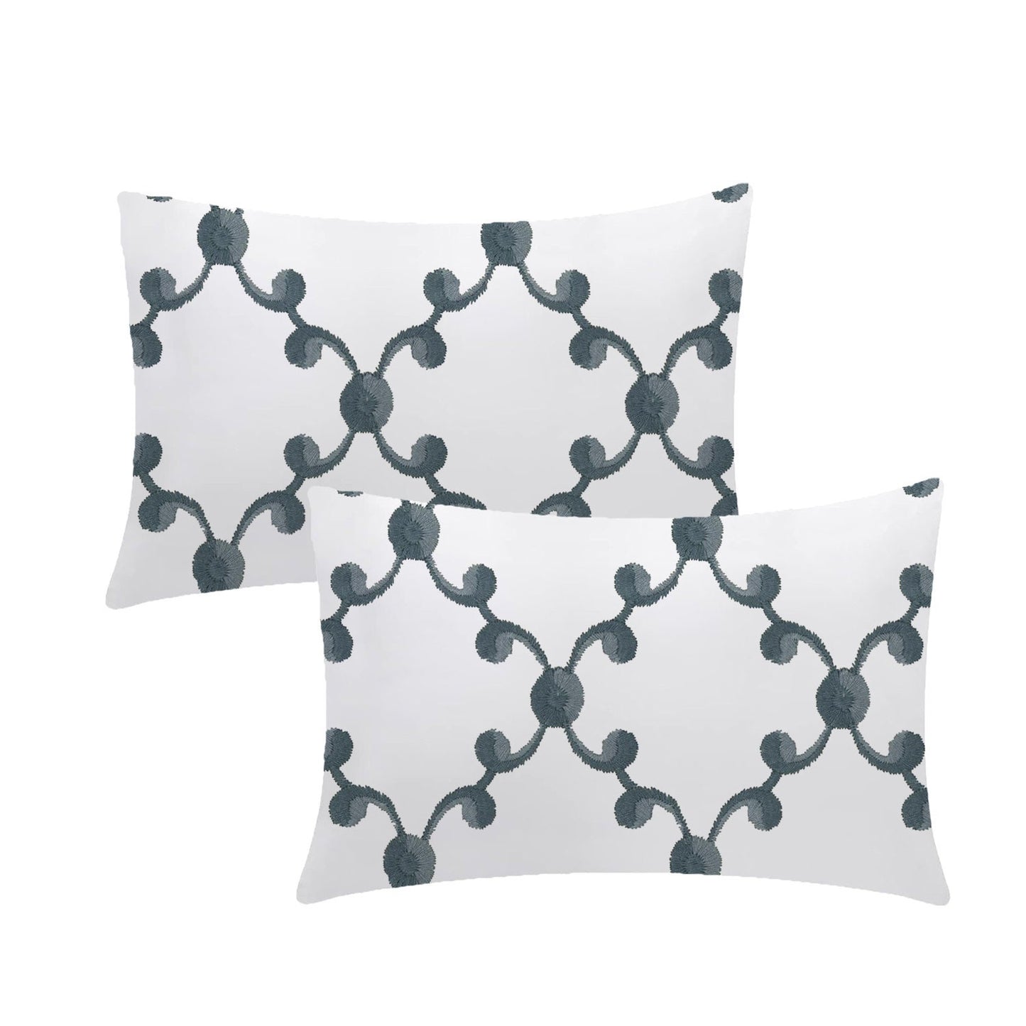 Alethea  - Set of 4 Pieces | Cotton Linen Fabric | Crewel Embroidered | Pillow/Cushion Cover Set | With or Without Insert