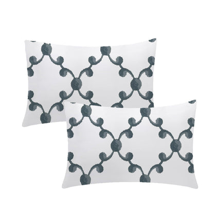 Alethea  - Set of 4 Pieces | Cotton Linen Fabric | Crewel Embroidered | Pillow/Cushion Cover Set | With or Without Insert