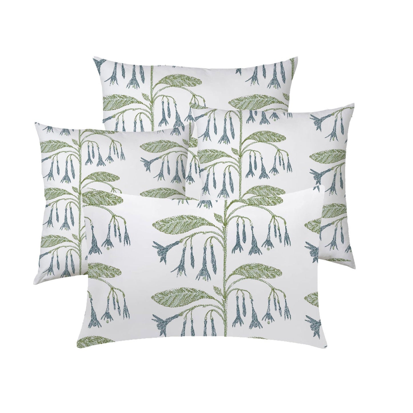 Iliana  - Set of 4 Pieces | Cotton Linen Fabric | Crewel Embroidered | Pillow/Cushion Cover Set | With or Without Insert