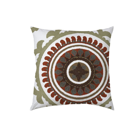 Anthea  - Set of 4 Pieces | Cotton Linen Fabric | Crewel Embroidered | Pillow/Cushion Cover Set | With or Without Insert