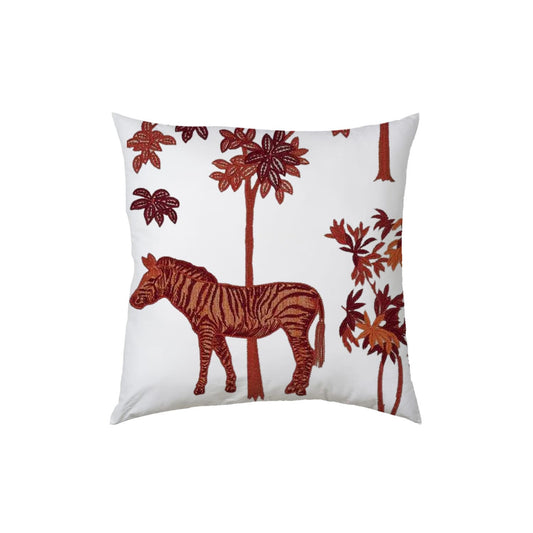 Natalia  - Set of 4 Pieces | Cotton Linen Fabric | Crewel Embroidered | Pillow/Cushion Cover Set | With or Without Insert