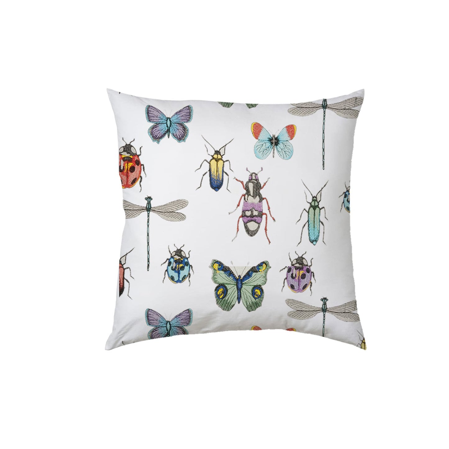 Ksenia  - Set of 4 Pieces | Cotton Linen Fabric | Crewel Embroidered | Pillow/Cushion Cover Set | With or Without Insert