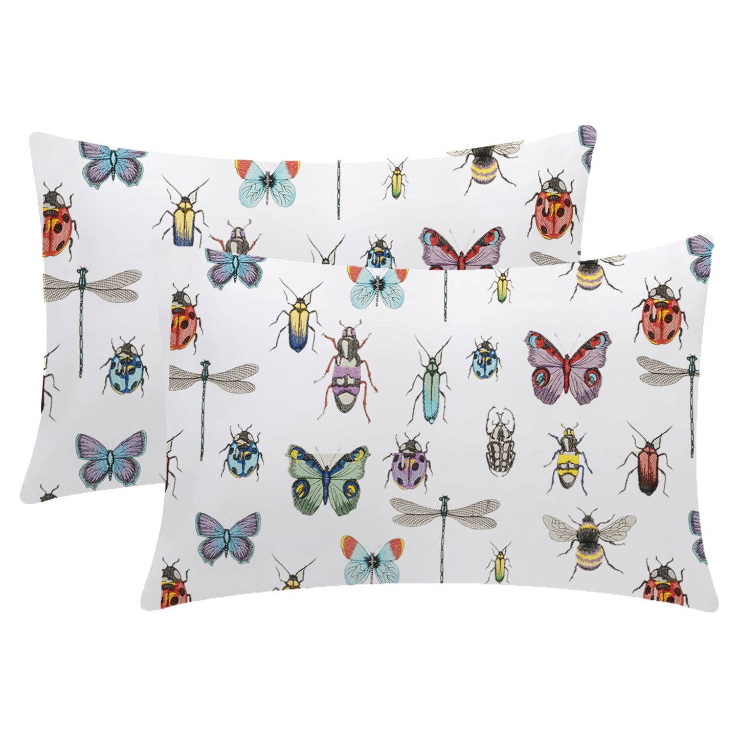 Ksenia  - Set of 4 Pieces | Cotton Linen Fabric | Crewel Embroidered | Pillow/Cushion Cover Set | With or Without Insert