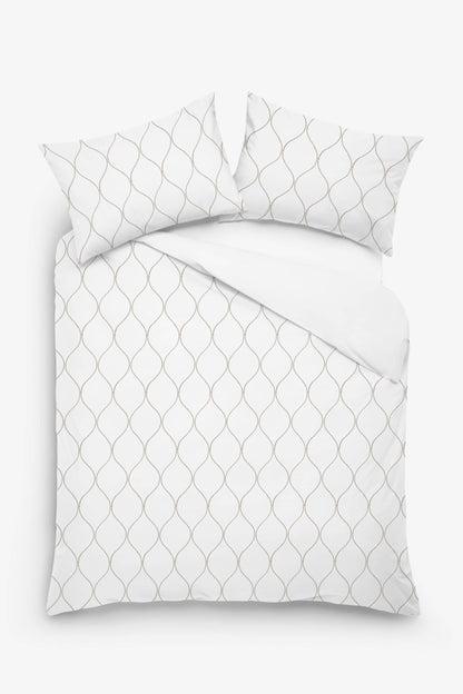 Amara - 3 Piece Crewel Embroidered Duvet Set | Linen Cotton Mix | Embroidered Duvet Cover with Embroidered Pillowcases | Handmade | Soft
