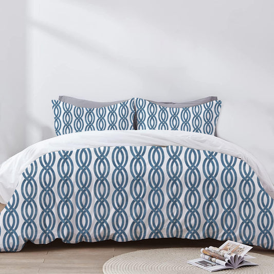Zara - 3 Piece Crewel Embroidered Duvet Set | Linen Cotton Mix | Embroidered Duvet Cover with Embroidered Pillowcases | Handmade | Soft