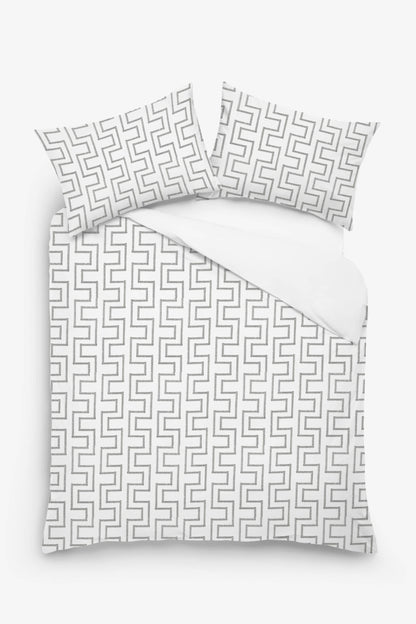 Fiora - 3 Piece Crewel Embroidered Duvet Set | Linen Cotton Mix | Embroidered Duvet Cover with Embroidered Pillowcases | Handmade | Soft
