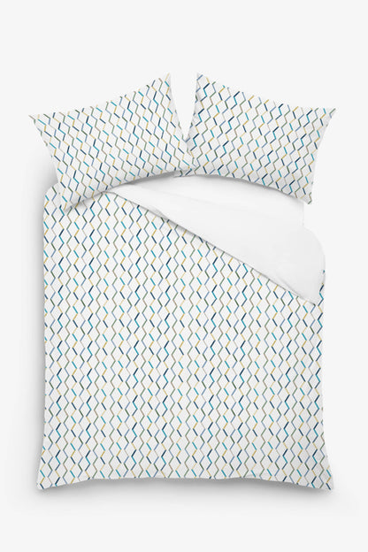 Evania - 3 Piece Crewel Embroidered Duvet Set | Linen Cotton Mix | Embroidered Duvet Cover with Embroidered Pillowcases | Handmade | Soft