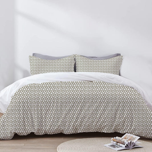 Seren - 3 Piece Crewel Embroidered Duvet Set | Linen Cotton Mix | Embroidered Duvet Cover with Embroidered Pillowcases | Handmade | Soft