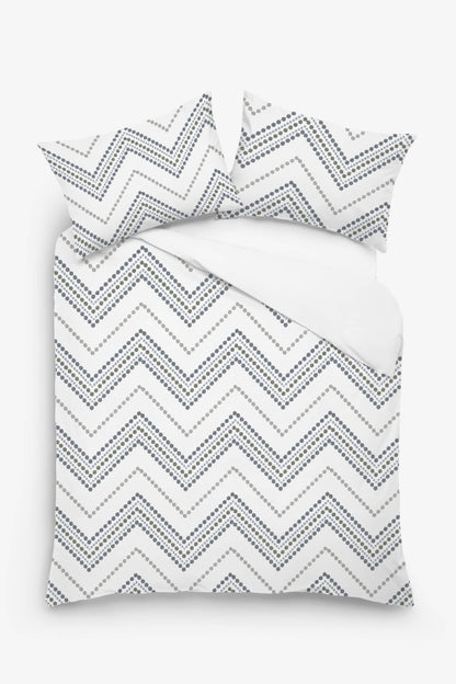 Azura - 3 Piece Crewel Embroidered Duvet Set | Linen Cotton Mix | Embroidered Duvet Cover with Embroidered Pillowcases | Handmade | Soft