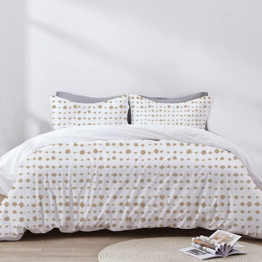 Aveline - 3 Piece Crewel Embroidered Duvet Set | Linen Cotton Mix | Embroidered Duvet Cover with Embroidered Pillowcases | Handmade | Soft