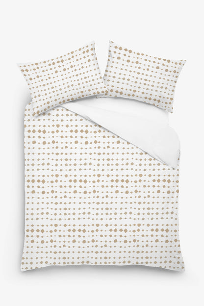 Aveline - 3 Piece Crewel Embroidered Duvet Set | Linen Cotton Mix | Embroidered Duvet Cover with Embroidered Pillowcases | Handmade | Soft