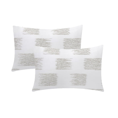 Isabeau - 3 Piece Crewel Embroidered Duvet Set | Linen Cotton Mix | Embroidered Duvet Cover with Embroidered Pillowcases | Handmade | Soft