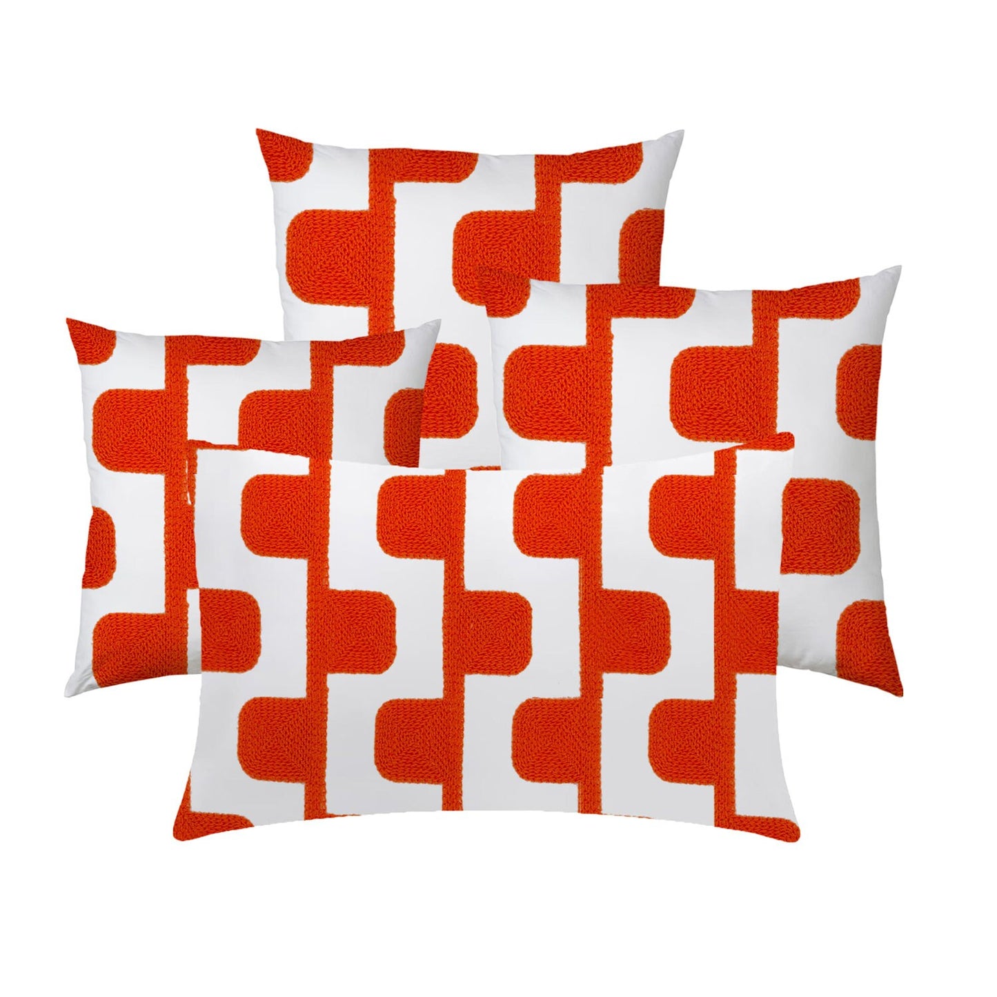 Liora - Set of 4 Pieces | Cotton Linen Fabric | Crewel Embroidered | Pillow/Cushion Cover Set | With or Without Insert