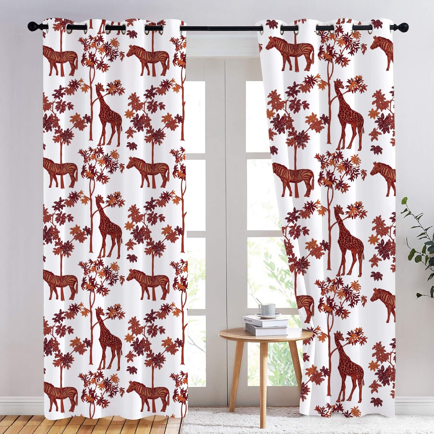 Natalia - Set of 2 Panels Crewel Embroidered Curtains | Linen Cotton Mix | Fully Embroidered | Lined