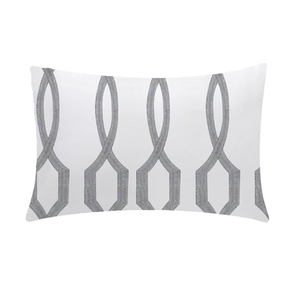 Athena - 3 Piece Crewel Embroidered Duvet Set | Linen Cotton Mix | Embroidered Duvet Cover with Embroidered Pillowcases | Handmade | Soft