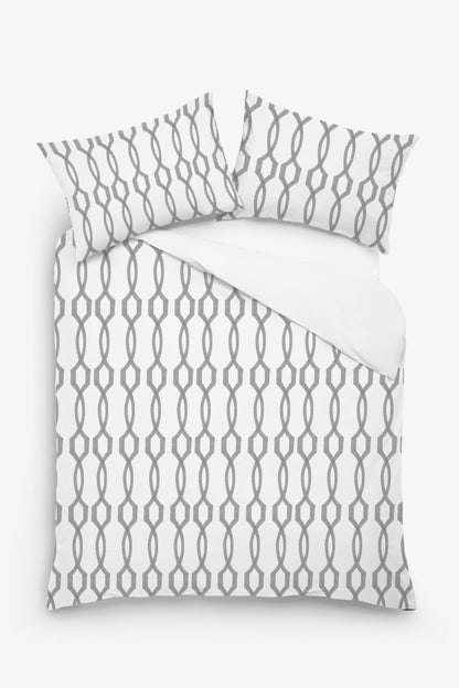 Athena - 3 Piece Crewel Embroidered Duvet Set | Linen Cotton Mix | Embroidered Duvet Cover with Embroidered Pillowcases | Handmade | Soft