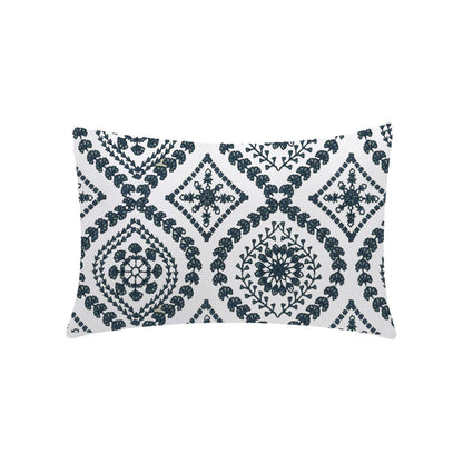 Nikoleta - 3 Piece Crewel Embroidered Duvet Set | Linen Cotton Mix | Embroidered Duvet Cover with Embroidered Pillowcases | Handmade | Soft