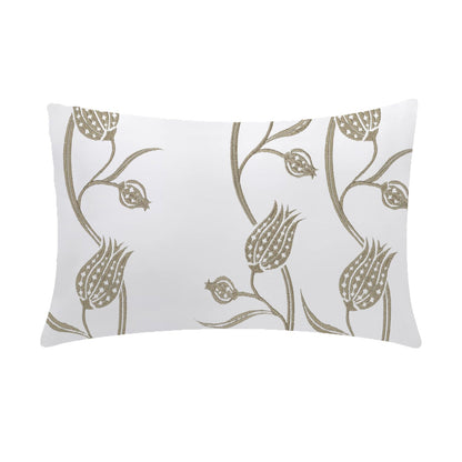 Sofia - 3 Piece Crewel Embroidered Duvet Set | Linen Cotton Mix | Embroidered Duvet Cover with Embroidered Pillowcases | Handmade | Soft