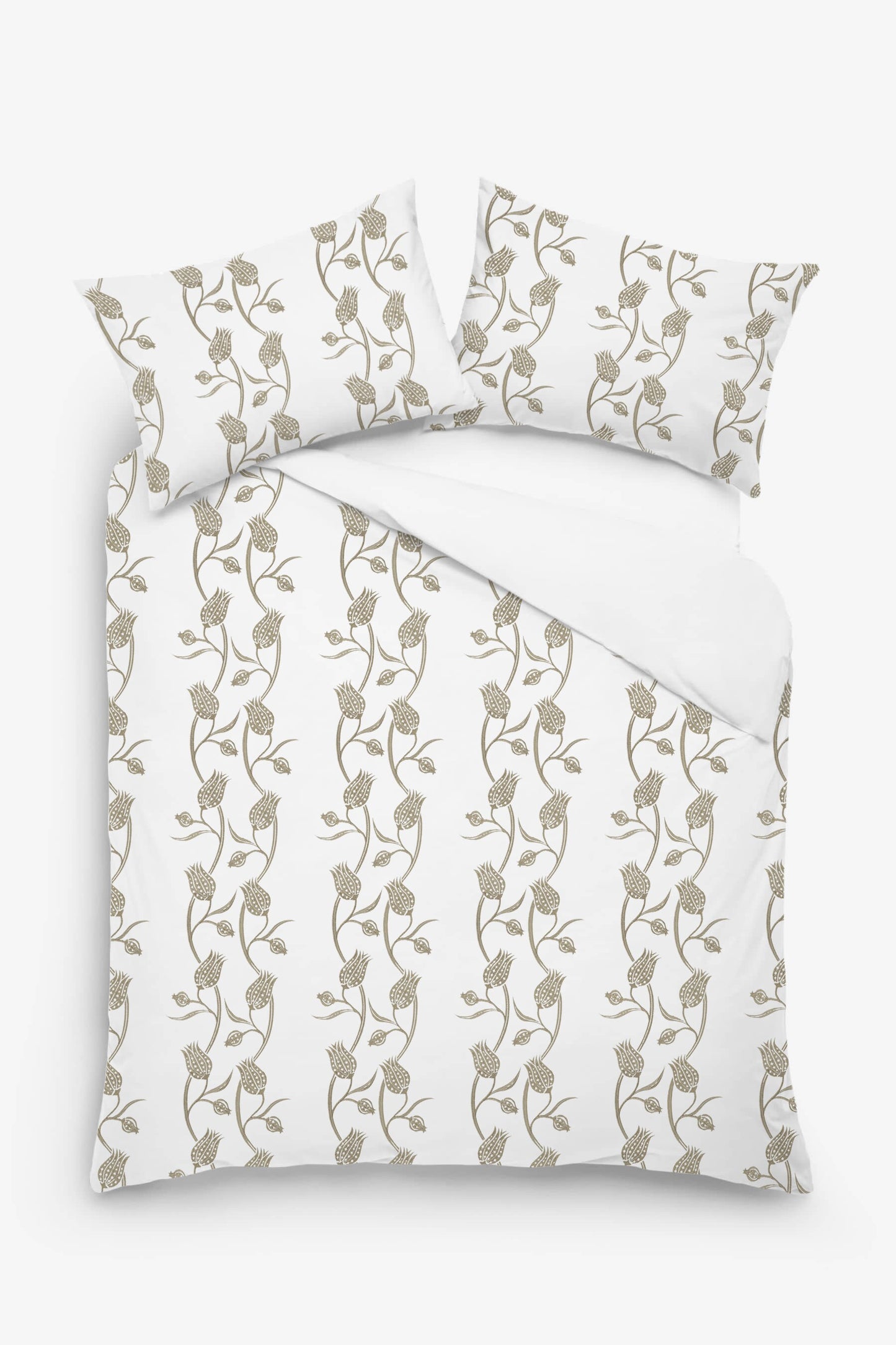 Sofia - 3 Piece Crewel Embroidered Duvet Set | Linen Cotton Mix | Embroidered Duvet Cover with Embroidered Pillowcases | Handmade | Soft