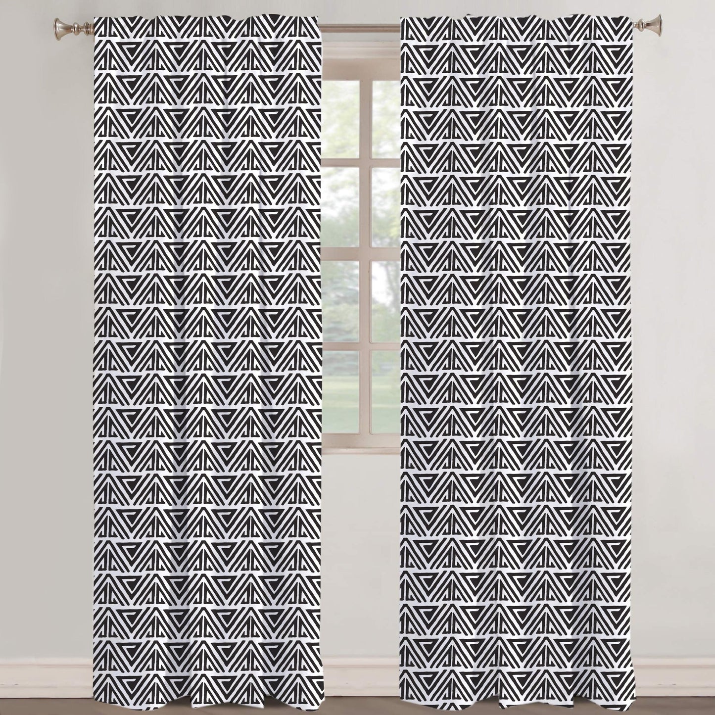 Yelena  - Set of 2 Panels Crewel Embroidered Curtains | Linen Cotton Mix | Fully Embroidered | Lined