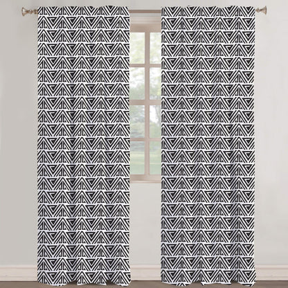 Yelena  - Set of 2 Panels Crewel Embroidered Curtains | Linen Cotton Mix | Fully Embroidered | Lined