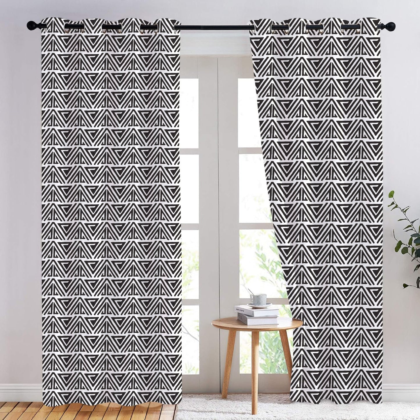 Yelena  - Set of 2 Panels Crewel Embroidered Curtains | Linen Cotton Mix | Fully Embroidered | Lined
