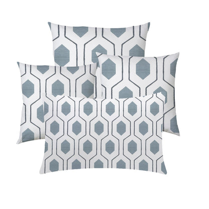 Penelope  - Set of 4 Pieces | Cotton Linen Fabric | Crewel Embroidered | Pillow/Cushion Cover Set | With or Without Insert