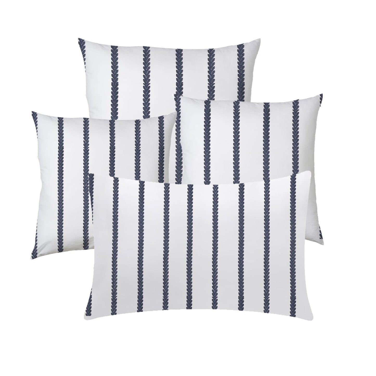 Daphne  - Set of 4 Pieces | Cotton Linen Fabric | Crewel Embroidered | Pillow/Cushion Cover Set | With or Without Insert