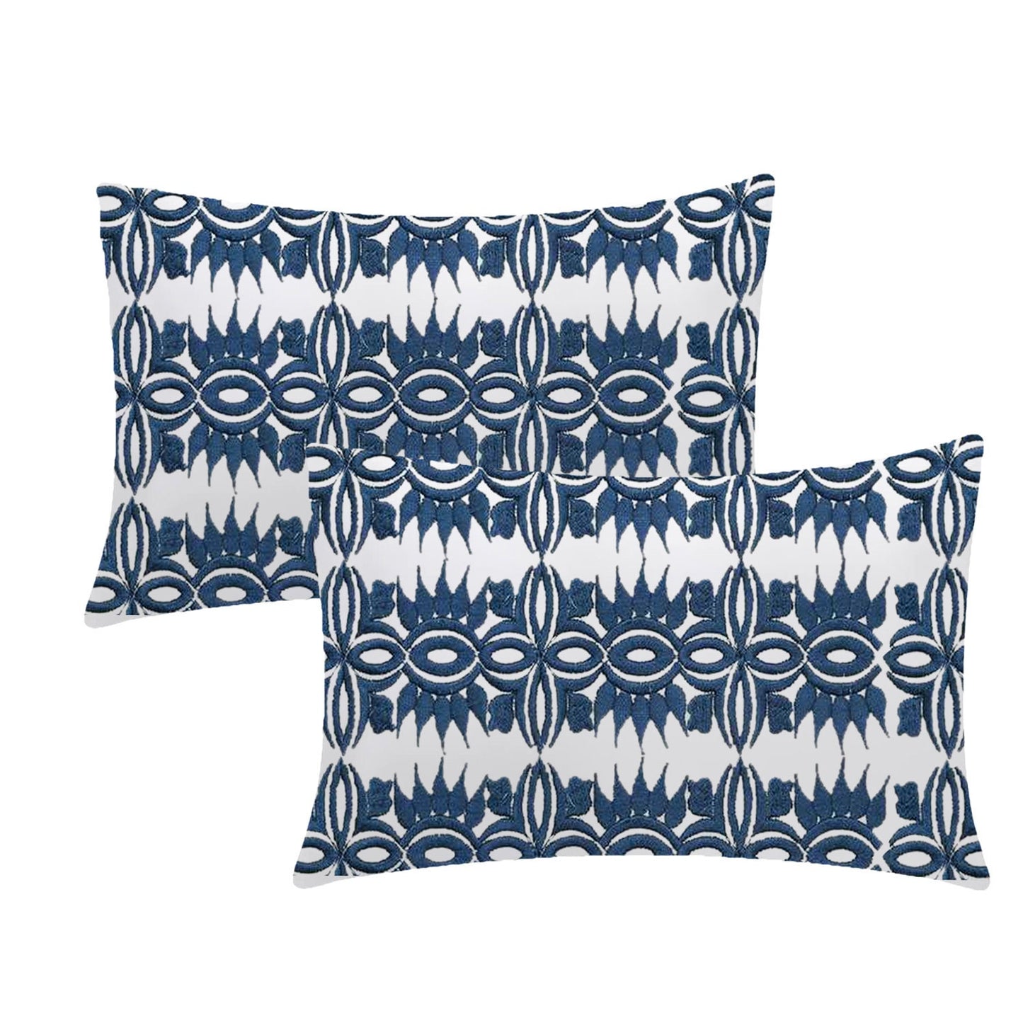 Elektra  - Set of 4 Pieces | Cotton Linen Fabric | Crewel Embroidered | Pillow/Cushion Cover Set | With or Without Insert