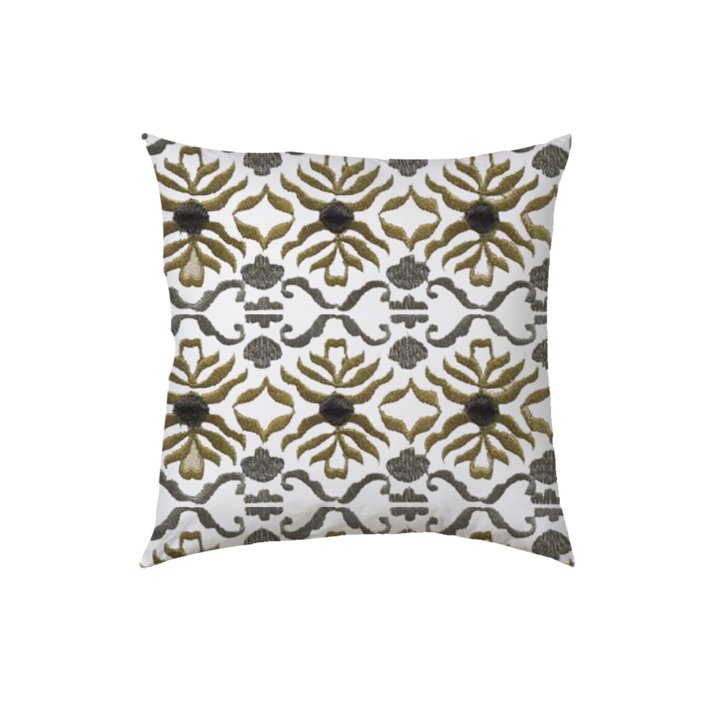 Ioanna  - Set of 4 Pieces | Cotton Linen Fabric | Crewel Embroidered | Pillow/Cushion Cover Set | With or Without Insert