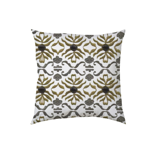 Ioanna  - Set of 4 Pieces | Cotton Linen Fabric | Crewel Embroidered | Pillow/Cushion Cover Set | With or Without Insert