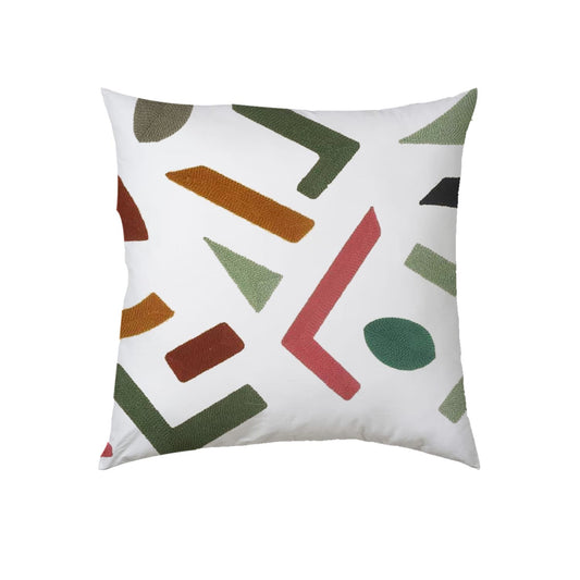 Lyra  - Set of 4 Pieces | Cotton Linen Fabric | Crewel Embroidered | Pillow/Cushion Cover Set | With or Without Insert