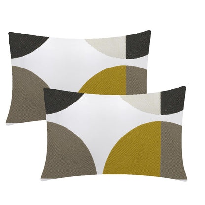 Melina  - Set of 4 Pieces | Cotton Linen Fabric | Crewel Embroidered | Pillow/Cushion Cover Set | With or Without Insert