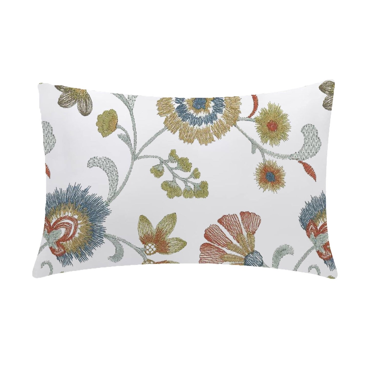 Calista  - Set of 4 Pieces | Cotton Linen Fabric | Crewel Embroidered | Pillow/Cushion Cover Set | With or Without Insert