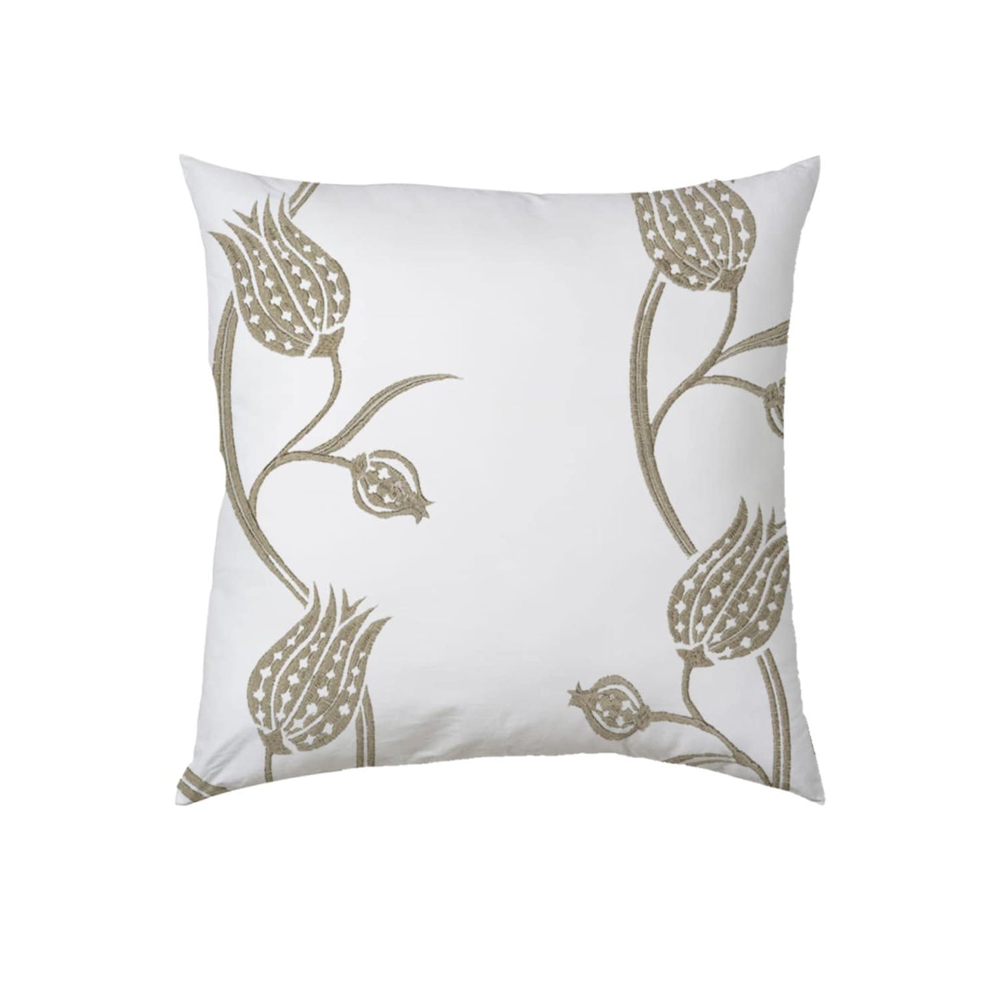 Sofia  - Set of 4 Pieces | Cotton Linen Fabric | Crewel Embroidered | Pillow/Cushion Cover Set | With or Without Insert
