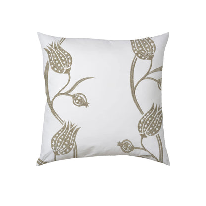 Sofia  - Set of 4 Pieces | Cotton Linen Fabric | Crewel Embroidered | Pillow/Cushion Cover Set | With or Without Insert