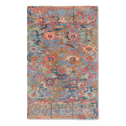 Cyra - Handcrafted Rug/Carpet | Pure Wool | Hand Tufted | High Pile | High Density | Yarn Dyed | Blue, Pink, Orange, Red, Green