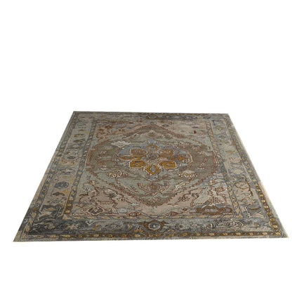Razdan - Handcrafted Rug/Carpet | Pure Wool | Hand Tufted | High Pile | High Density | Yarn Dyed | Yellow, Blue, Grey, Brown, Beige