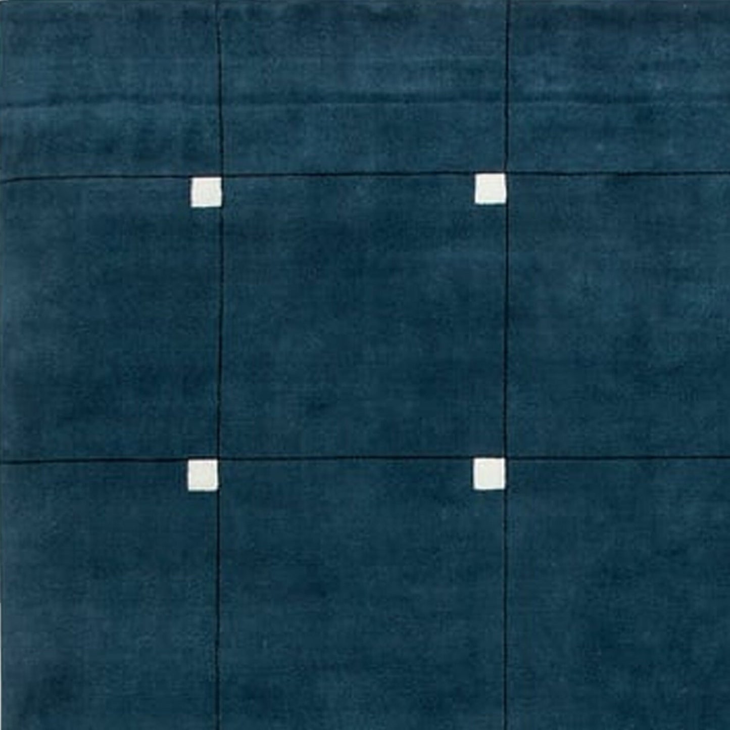 Blue with White - Handcrafted Rug/Carpet | Pure Wool | Hand Tufted | High Pile | High Density | Yarn Dyed