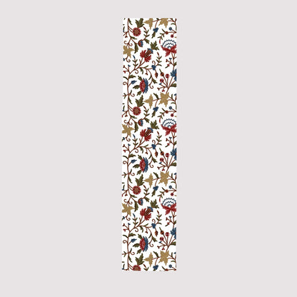 Sophia - Crewel Embroidered Table Runner | Linen Cotton Mix | Soft | Handmade | Cotton Linen Backing | Customisable Sizes