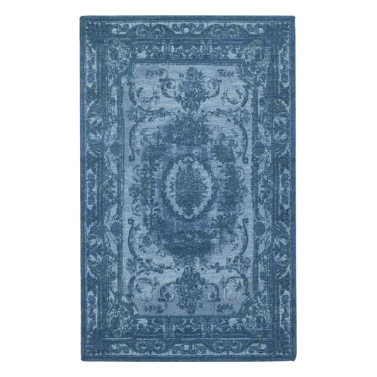 Yazdan - Handcrafted Rug/Carpet | Pure Wool | Hand Tufted | High Pile | High Density | Yarn Dyed | Blue