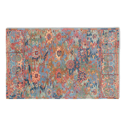 Cyra - Handcrafted Rug/Carpet | Pure Wool | Hand Tufted | High Pile | High Density | Yarn Dyed | Blue, Pink, Orange, Red, Green