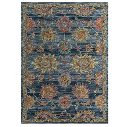 Aziz - Handcrafted Rug/Carpet | Pure Wool | Hand Tufted | High Pile | High Density | Yarn Dyed | Blue, Pink, Yellow