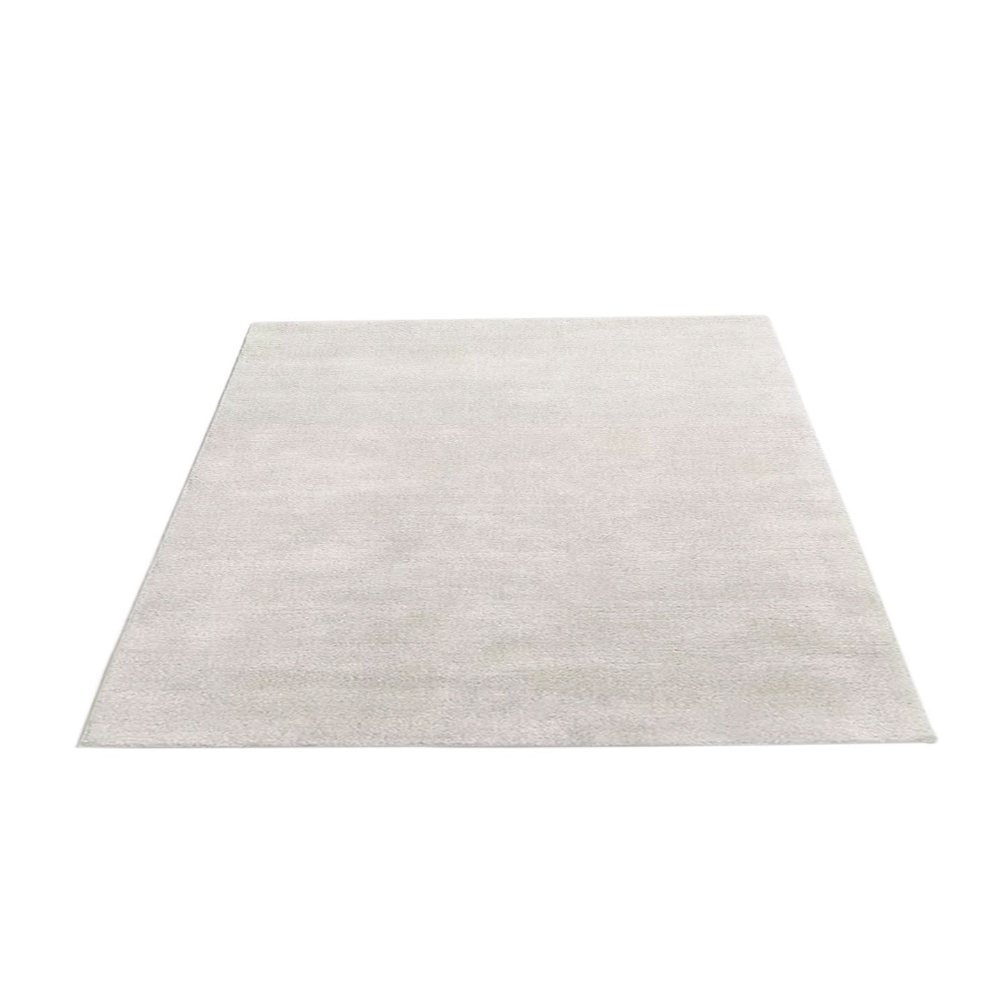 White Grey | Solid Color - Handcrafted Rug/Carpet | Pure Wool | Hand Tufted | High Pile | High Density | Yarn Dyed