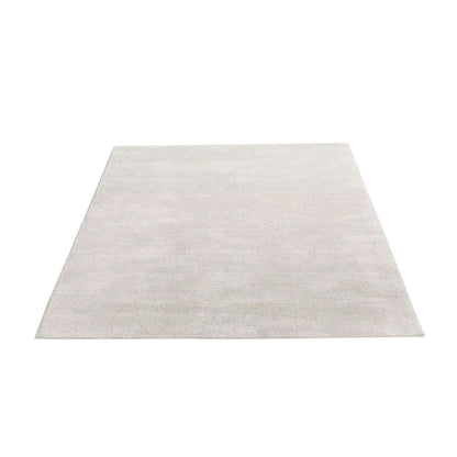 White Grey | Solid Color - Handcrafted Rug/Carpet | Pure Wool | Hand Tufted | High Pile | High Density | Yarn Dyed
