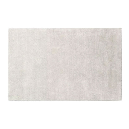White Grey | Solid Color - Handcrafted Rug/Carpet | Pure Wool | Hand Tufted | High Pile | High Density | Yarn Dyed