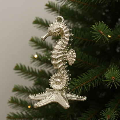 Silver Christmas Ornaments – Metallic Holiday Baubles (Set 2)