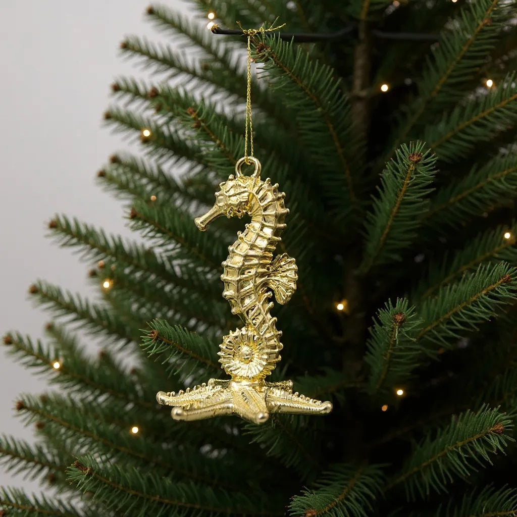 Gold Christmas Ornaments – Metallic Holiday Baubles (Set 2)