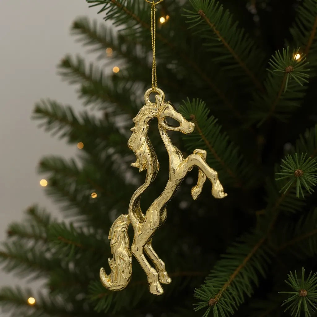 Gold Christmas Ornaments – Metallic Holiday Baubles (Set 1)