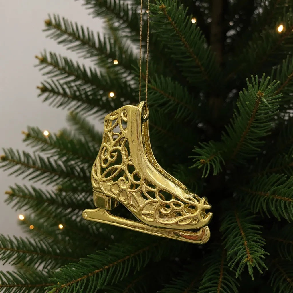 Gold Christmas Ornaments – Metallic Holiday Baubles (Set 3)